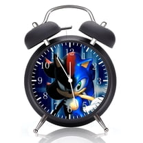 Twin Bell Super Sonic Alarm Clock with Night Light Quite Silent Non-Ticking 4 Inches Glass Face - Great for Decor  Best Gift Ideas W360