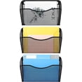 thumbnail image 1 of CUITING Wall Folder File Letter Pocket Holder (3 Pack) Metal Mesh Desk Hanging Basket Box Bin Mail A4 Size Paper Document Organizer  Storage Rack Single Slot Wall Mount for Office Home -, 1 of 7