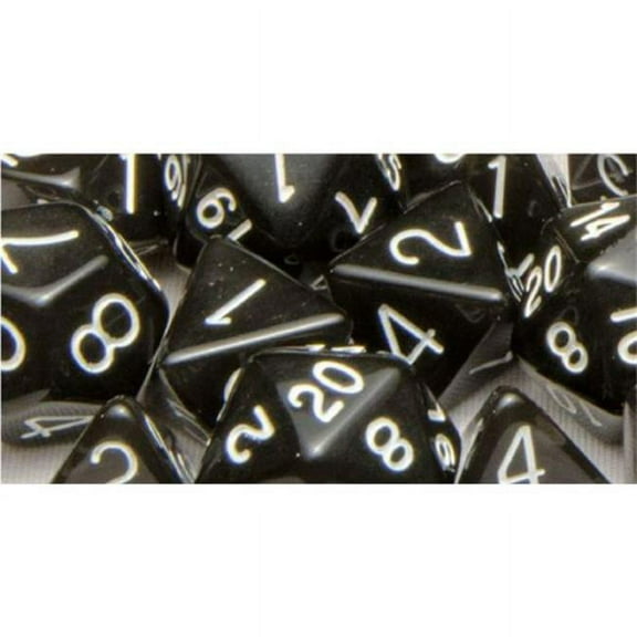 Role 4 Initiative Polyhedral Dice - Translucent Black w/White, Arch'd4 (7) New