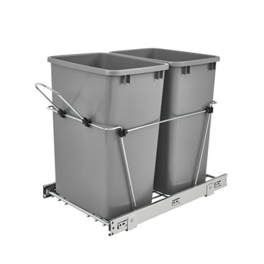 Step N' Sort 3-Compartment Stainless Steel Kitchen Trash and Recycling ...