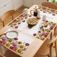 thumbnail image 5 of Retro Yellow Placemats Set of 2, Red Daisy Floral Watercolor Plants Farmhouse Non-Slip Place Mats Washable Table Mats for Kitchen Dining Table Decorations Indoor/Outdoor, 5 of 9