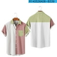 thumbnail image 4 of Yuwull Men's Short Sleeve Button Down Vintage Bowling Shirts with Pocket Hawaiian Casual Printed Beach Shirt Summer Regular Fit Top On Clearance, 4 of 7