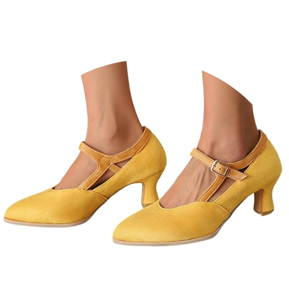 Mary Jane Heel Strap Dress Shoes for Autumn Party Women