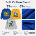 thumbnail image 5 of Rimyaw Little Boys 3-Pack Dinosaur Graphic Sweatshirts, T-Rex, Pterodactyl and Skateboard Raptor Crewneck Pullovers Tops, Cotton Blend, Size 7T, 5 of 7