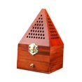 thumbnail image 4 of Quemador de incienso de madera, quemador de incienso de madera, porta incienso en forma de pirámide con Madera Roja Corta, 4 of 9