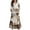 #001Khaki, variant on Drmagiyhm Beige Long Dress Girl Size 10-12 Fall Boho Long Sleeves Dress Crew Neck Tiered Maxi Dress with Pockets 12-14 Years