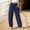 Dark Blue, variant on TRUBKH Womens Linen Pants Tall Sweatpants for Women Elastic Smock Waist Loose Yoga Trousers Solid Lounge Long Trousers Linen Cotton Blend Pants Balloon Pants Boho Summer Pants Army Green L