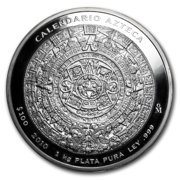 2010 Mexico 1 kilo Silver Aztec Calendar (w/Box & COA)