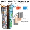 thumbnail image 3 of Bulldog Dog and Flower Florals 10oz Tumblers Stainless Steel Tumbler with Lid and Straw,Vacuum Insulated Double Wall Travel Tumbler Cups with Cleaning Brush for Coffee, Tea, 3 of 4