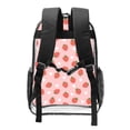 thumbnail image 2 of Gaeub Strawberry Print Clear Backpack ,Clear Transparent Backpack, PVC Bag with Side Pockets,for Concert, Beach, Work, Travel & Sporting, 2 of 7