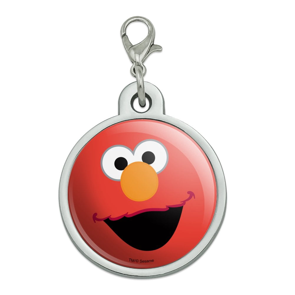 Sesame Street Elmo Face Chrome Plated Metal Pet Dog Cat ID Tag ...