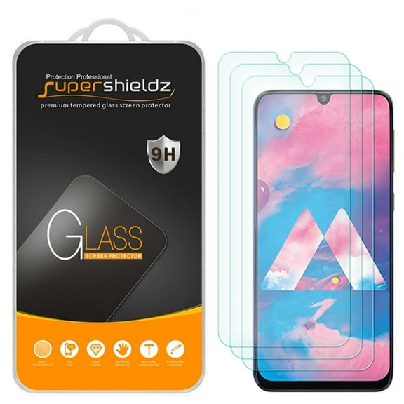 [3-Pack] Supershieldz for Samsung Galaxy M30 Tempered Glass Screen Protector, Anti-Scratch, Anti-Fingerprint, Bubble Free