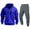 Dark Blue, variant on Mens 2 Piece Set Workout Gym Big and Tall Jogging Sweat Suits Tracksuits Sport Fleece Hoodie and Cargo Sweatpants Athletic Jogging Suit Lounge Outfit Winter Suit Sets Saffron 3XL