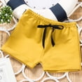 thumbnail image 5 of Zanarzt Basketball Shorts Kids Boys Shorts Toddler Unisex Pull On Jogger Shorts Girls Stretchy Cotton Pants with Pocket Yellow,6-7 Years, 5 of 5