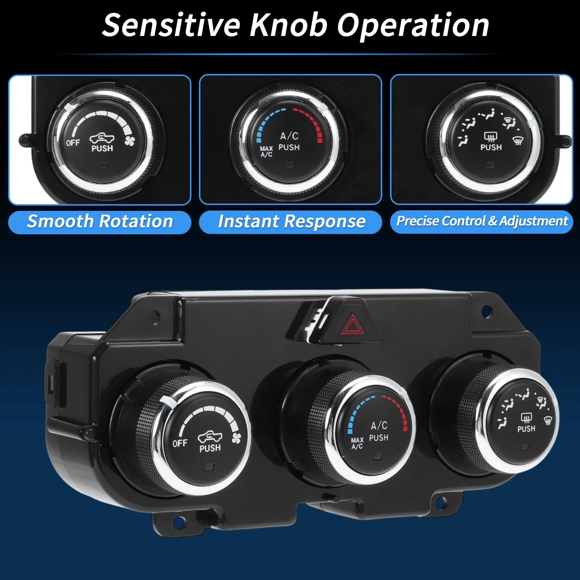 Unique Bargains A/C Heater Climate Control Module for Dodge for Ram 1500 3500 2014-2018 for Ram 1500 Classic 2019-2024 HVAC Control Switch Panel No.68268190AA/68186217AD
