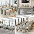 thumbnail image 3 of Tribesigns 7 ft Extra Long Conference Table, 86-Inch Office Meeting Room Table, Modern Farmhouse Rectangle Gray Seminar Desk for 8, 3 of 5