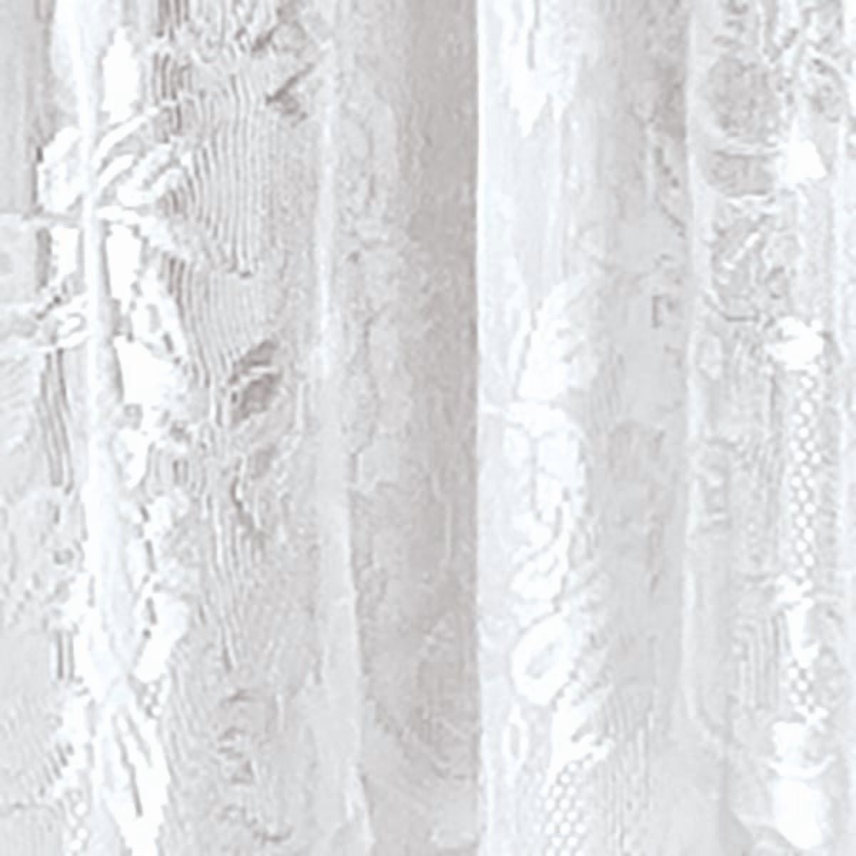 Collections Etc Carly Sheer Floral Lace Design Curtain Panel and Valance