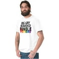 thumbnail image 4 of Big Gay Bearded Funcle Uncle Rainbow Men's Graphic T Shirt Tees Brisco Brands X, 4 of 6