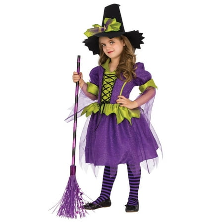 Girls Purple Moon Witch Costume