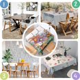 thumbnail image 3 of Floral Square Tablecloth 42x42in-Waterproof Polyester Printed Table Cover, Wrinkle Resistant & Washable for Kitchen Dining Picnic Party Decor, Buffet Table, Holiday Party, Dinner, Wedding , Flowers, 3 of 6