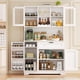 thumbnail image 3 of Alacena de Cocina con Puertas y Estantes, Gabinete de Almacenamiento Alto Estilo Farmhouse, Mueble Organizador para Cocina, Comedor o Sala, Color Blanco, 3 of 7