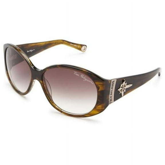 Living Health Products AZ-154-TRSMADISONSTOR 59 mm True Religion Sunglasses Madison Oversized Sunglasses, Smoke Tortoise