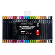 Zebra Zensations Mechanical Colored Pencils, 2.0mm Point Size, Assorted Colored Lead, 24-Count