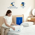 thumbnail image 3 of Newentor Set of 1 Adjustable Memory Foam Pillow, Ergonomic Four Height Settings (3.5"/4.2"/4.6"/5.5") Standard Pillow, Bed Pillow for Side and Back Sleepers, White, 3 of 10