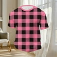 thumbnail image 5 of Big & Tall Waffleknit T Shirts for Men Plus Size S-5X Short Sleeve Tshirts Shirt Mens Pullover Plaid Printed Crewneck Loungewear Workout Tees Tops, 5 of 6
