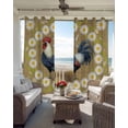 thumbnail image 4 of Daisy Rooster Blackout Curtains 54 Inches Long, Spring Floral Farmhouse Botanical Rustic Thermal Insulated Black Out Curtains, Darkening Window Curtain Drapes for Bedroom Living Room 52"x54" 2 Panels, 4 of 9