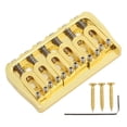 thumbnail image 1 of Guitare électrique à chevalet court fixe, 6 cordes, corps traversant, sans vibrato, dorée, 1 of 4