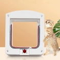thumbnail image 2 of Puerta para mascotas con entrada de pared, solapa para gatos con imán de 4 direcciones, puerta para mascotas para gatos y perros pequeños, puerta para gatos con túnel (blanco), 2 of 5