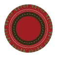 thumbnail image 2 of AuroraX Round Christmas Tree Skirts Red Rustic Farmhouse Cozy Non-Slip Xmas Tree Mat Base Cover 39" for Artificial Trees, 2 of 6
