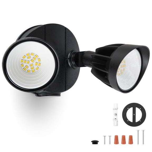 UME 3000LM 28W Outdoor Led Flood Lights Switch Controlled, Full Metal Design, IP65 Waterproof, Black