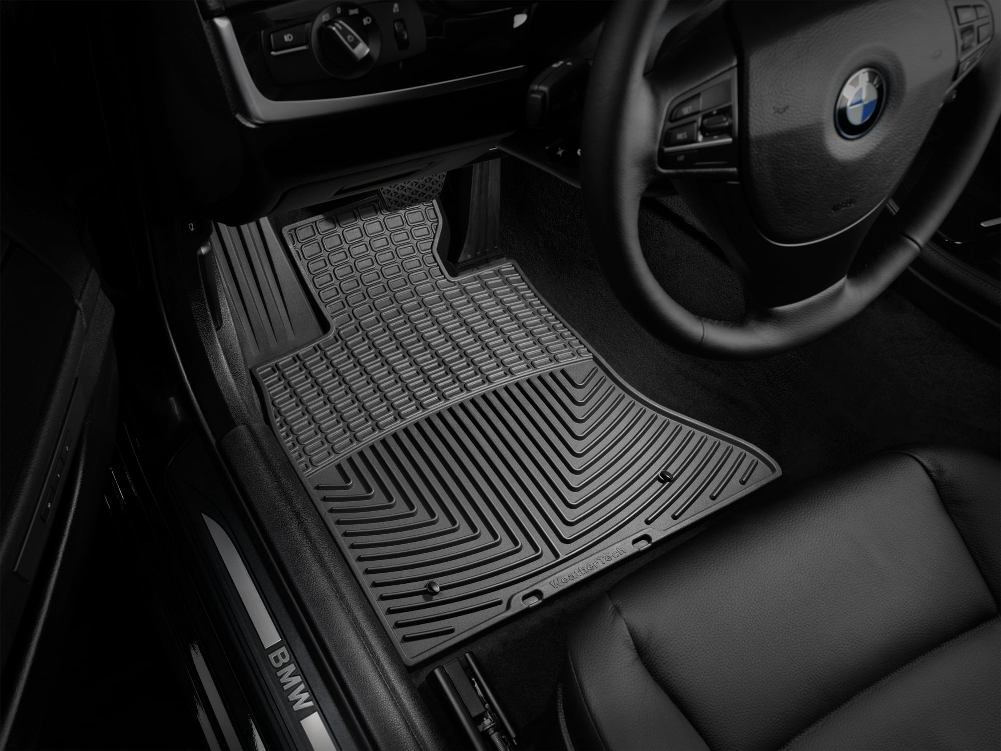 WeatherTech All-Weather Floor Mats compatible with BMW 528i, 550i, M5, 535d, 535i - 1st Row (Driver & Passenger), Black