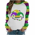 thumbnail image 6 of Rciityk Purple Women's Mardi Gras Printed Sweatshirts Crew Neck Long Sleeve Pullover Top Fall Casual Loose Comfortable Blouse, 6 of 6