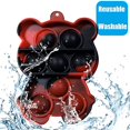 thumbnail image 3 of Simple Sensory Toy Fidget Dimple Toy Keychain, Silicone Bubbles Flipping Board Toy, Stress Relief Dimple Fidget Toy for Concentration Training, Hand Exercise Educational Toy for Kids Adults (#Bear 01), 3 of 7