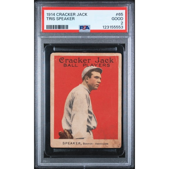 1914 Cracker Jack Tris Speaker #65 PSA 2