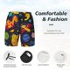 thumbnail image 3 of Fotbe Dinosaurs in Space Traje de Baño para Hombre – Shorts de Natación de Secado Rápido con Forro y Bolsillos-Large, 3 of 6