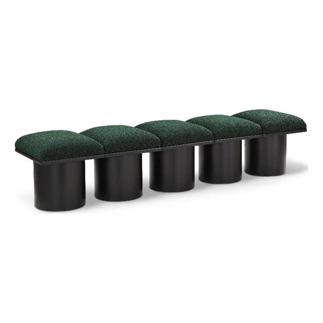 Meridian Furniture Pavillon Banc en Tissu Bouclé Vert