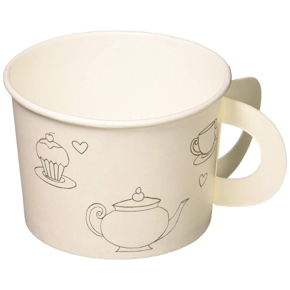 Tea Time Decorate Your Own Favor Cups Party Supplies, Multicolor, One