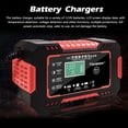 thumbnail image 4 of Tignapoo Smart Universal 12V Battery Charger with LCD Display, Intelligent Pulse Repair Mode, Auto Shut-Off, and Temperature Detection for Cars and Motorcycles - Wide Voltage Input 110V-220V, 4 of 6