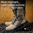 thumbnail image 4 of Construction Work Boots Men High Top Steel Toe Safety Shoes Non Slip Puncture Proof Rubber Work Boots Indestructible Combat Boot, 4 of 5