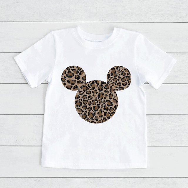 Mickey Mouse Head Balloon Print Child Disney Hot Selling Clothes White Short Sleeve Kids T Shirts Summer New Baby Girl Boy Tees12T Gao Jinjia LED