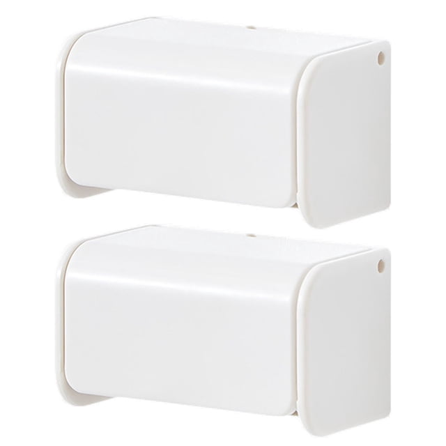 Miangastore Bathroom Wall Mounted Toothbrush Stand 2Pcs 2.9X1.7X1.7In