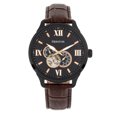 thumbnail image 6 of Heritor Automatic Harding Semi-Skeleton Leather-Band Watch - Silver/Black, 6 of 9