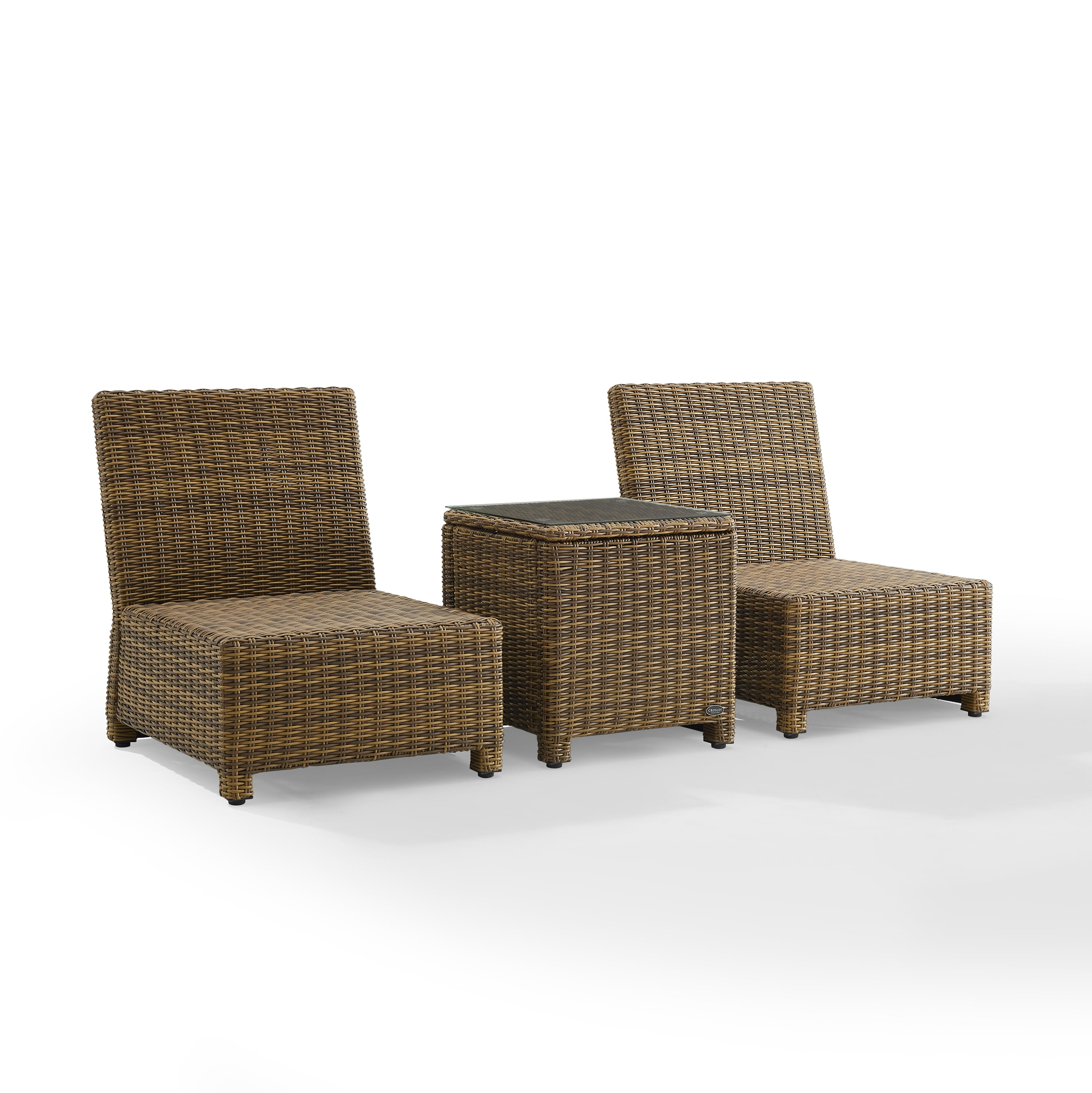 Crosley Furniture Bradenton 3 Piece Outdoor Wicker Chair Set Com - Crosley Outdoor Furniture Replacement Cushion Covers