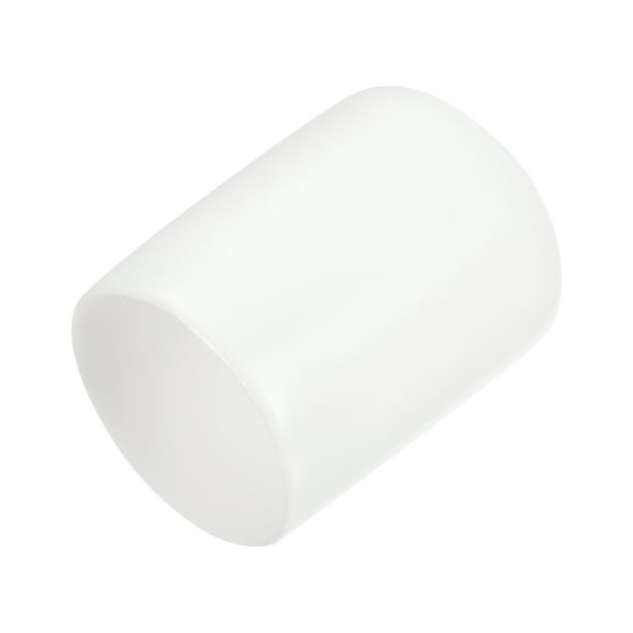 Uxcell 20Pcs Rubber End Caps 14mm(9/16") ID Vinyl Round End Cap Cover Screw Thread Protectors White