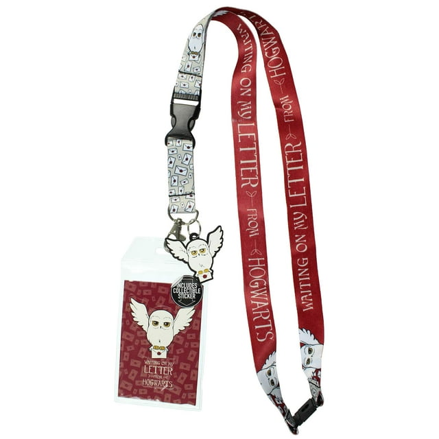Soporte para tarjetas de identificación de Harry Potter Hedwig con colgante de 1.5 pulgadas