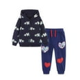 thumbnail image 6 of Gubotare Boys Outfits Sets Fall Boy's Tracksuit Pullover Hoodie Jogging Pants Set 2 Pieces Sweatsuit Size 6-7 (Blue,6-7 Years), 6 of 8